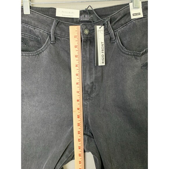 Judy Blue Jeans Womans 18W Black High Waist Rigid Magic Distressed 90's Straight - Picture 15 of 16